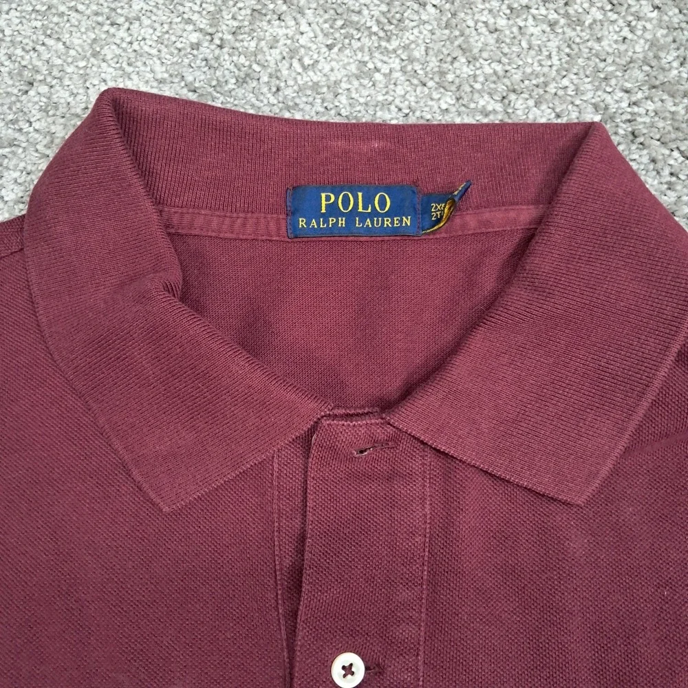 Polo Ralph Lauren Mens Big Pony Short Sleeve Polo Shirt Burgundy 2XB 7413